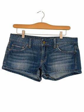 American Eagle Outfitters Low Rise Distressed Faded Shorty Shorts Size 6 Y2K